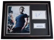 Matt Damon Signed Framed Photo Autograph 16x12 display The Bourne Ultimatum COA