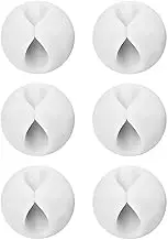 U-horizon 6 Pack Cable Tidy Clips, White