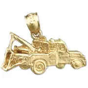 14K Gold Tow Truck Charm