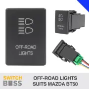 OFF-ROAD LIGHTS - BLUE LED Push Switch Suit MAZDA BT50 BT-50 TF 2021+ 3rd GEN (for: Mazda)