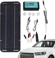 Solar Panel Car Battery Charger – 12V/24V kit, Solar maintainer | 20W Waterproof Charger, Portable Solution, Reliable Backup Panel for Snowmobile, Truck, Tractor, car, and Motorcycle Batteries