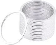 equlup Bottom Bracket Washer, 15pcs 34.7mm/1.3in Aluminium Alloy Bike Flywheel Hub Spacer BB Axle Washer Gasket Bike Cassette Spacer for MTB Road Bike