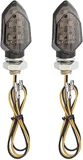 Indicators Flowing Turn Signal Motorcycle Turn Signals Smoke Lens Turn Signal Light 5LED 12V Amber Blinker Indicator Lamp Universal M8 Bolt Turn Signal Indicator(2 PCS)