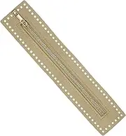 uxcell PU Leather Zipper, 10.6"x2.3" Sewing Coil Bulk Zipper Frame Replacement for Crochet Handbag Purse Shoes Jeans DIY Craft Accessories, Gold