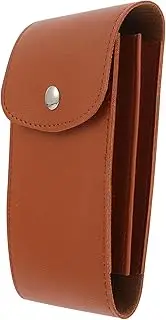 Healeved 1Pc Smart Watch Pouch Portable Leather Travel Organizer for Watches and Earphones Secure Snap Closure for Home and Travel Storage