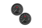 SAAS Speedometer 0-220 KPH and Tachometer 0-9000 RPM 3 1/8" 80mm Black In Dash