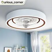 18.5" LED Light Low Profile Ceiling Fan Reversible for Winter Remote App Control