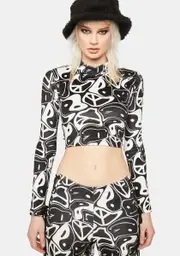 [NGOrder] Yin Yang Velour Open Back Top