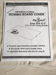 IRONING BOARD COVER TO FIT A BIG BOARD 22" X 58-60" GOLDEN HANDS IND 100% COTTON