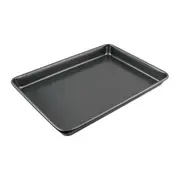Bakemaster Carbon Steel 33x24cm Rectangle Baking/Slice Pan Tray Oven Mould Grey