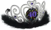 40th Birthday Flashing Tiara Crown Fancy Dress Halloween Adult Costume Accessory
