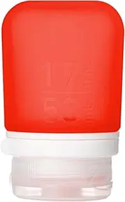 [humangear] GoToob+ (Small) | Refillable Silicone Travel Bottle | Locking Lid | Food-Safe Material | Red, Small (1.7 fl.oz; 53ml)