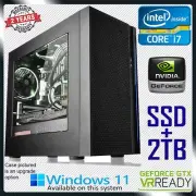 Intel Core i7 Gaming PC nVidia GeForce GTX 1060 Computer SSD +2TB Desktop System