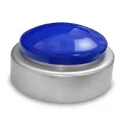Large Talking Button Clock, Talking Alarm Clock Tells Time, Day and Date, Blue