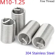 M10 -1.25 304 Stainless Steel Fine Thread Helicoil Insert Wire Threaded Inserts