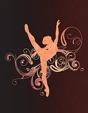 Ballet Arabesque Swirls - Notebook For Dancers: 8.5" x 11" College Ruled Composition Book - 200 pages