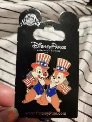 Disney Pin 61626 Patriotic Chip 'n' Dale Flags and Hats Uncle Sam Americana