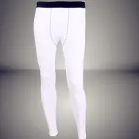在飛比找Yahoo!奇摩拍賣優惠-白色長褲 男 女 跑步 健身 瑜珈 籃球 壓縮褲 緊身褲 束