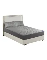 [SOGA] Bed Spread Sheet Protector with Pillow Covers 153cm in Grey
