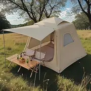 Large 4 Man Inflatable Camping Tent - Quick Inflate Air Tent Waterproof 2000mm+, 4 Season Family Tent Easy Setup