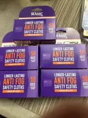 Lot of 5 5-Pack Nano Magic Longer Lasting Anti Fog Safety Dry Cloths Packs NEW