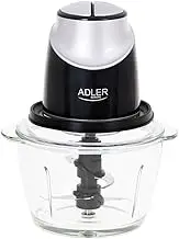 Adler AD 4082 Chopper with 1.2 L Glass Bowl, 550 W, Multi-Chopper with Non-Slip Rubber Pad