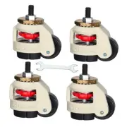 2 Inch Leveling Machine Stem Casters Set of 4, 2" Leveling Stem Casters