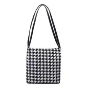 2 Pcs Fashion Cotton Lattice Pattern Shoulder Bag Vintage Women Handbags Shopping Tote Popular Simple Female Daily Bag