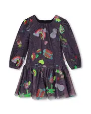Billieblush Sequined Graphic Dress