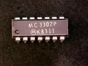 MC3302P - Motorola Single Supply Quad Comparator 3302 (DIP-14)