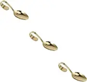 Zerodeko 3pcs Stainless Steel Spoon Curved Handle Tableware Serving Spoon Buffet Dining