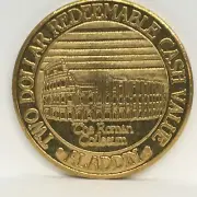 Aladdin Casino, Las Vegas, $2 Redeemable Token, World's 7 Wonders~Roman Coliseum