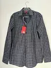 HUGO BOSS RED TAG KOEY NAVY NEW Men's 100% Cotton CASUAL SHIRT Sz US16