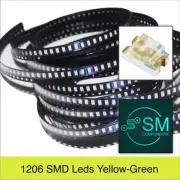 200pcs 1206 SMD YELLOW-GREEN 570nm LED Components Light Emitting Diodes
