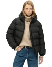 [Superdry] Hooded Sports Puffer in Black