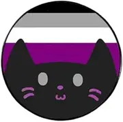Asexual Pride Rights Cat Kitten Flag Colors LGBTQ Cute Kawaii Rainbow Gay Lesbian Queer Aromantic Non Binary Nonbinary 1.2" Enamel Pin Badge by Pinstant, 1.2 Inches, Enamel, enamel
