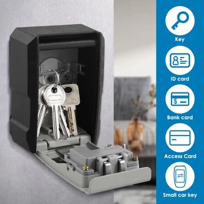 Key Safe Box Wall Mounted Key Lock Safe Box 4 Digit Combination Key Box wetNi