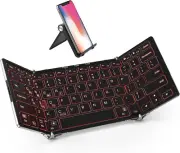 Backlit Foldable Keyboard, BK05 Wireless Folding Keyboard with Backlight, Portab