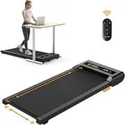 HiFast Walking Pad, 2.5HP Under Desk Treadmill for Home Office, 300 Lbs Capacity Portable Treadmill with Remote Control & LED Display, 2 in 1 Treadmill for Walking Jogging and Running