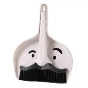 Desktop Small Broom with Dustpan Ergonomic Size Handle Design Compact Set Snap-On Design Countertop A