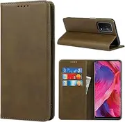 [Cavor] for Oppo A54 5G Case Cowhide Pattern PU Leather Book Wallet Magnetic Kickstand Flip Cover Phone Cases with Card Slots(6.5") -Dark Green