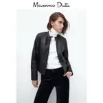 MASSIMO DUTTI 女裝 修身休閒不收腰納帕真皮皮衣夾克外套S現貨