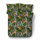 Tiger Palm Leaf 3D Printing Duvet Quilt Doona Covers Pillow Case Bedding Sets