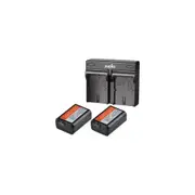 Jupio 2x Batteries 1080mAh & USB Dual Charger Adapter Kit For Sony NP-FW50
