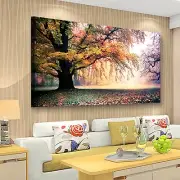 Tree of Life Wall Art Canvas Prints Natural Scenery Picture Home Decor Colorf...