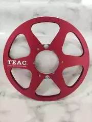 One Pair 10.5" Red Teac 1/4" Empty Tape Reels For Reel To Reel Tape Recorders