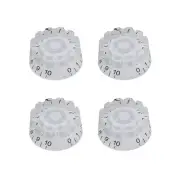 Notched Speed Knobs Speed Volume Tone Control Knobs White 4Pcs