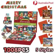 1008PCS Christmas Countdown Jigsaw Puzzles Advent Calendar 24 Days Toy Xmas Gift