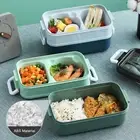 BPA-Free Lunch Container Bento Box Stackable Lunch Boxes Microwave Heating