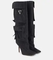 [The Attico] The Attico Sienna denim knee-high boots AU 5 grey